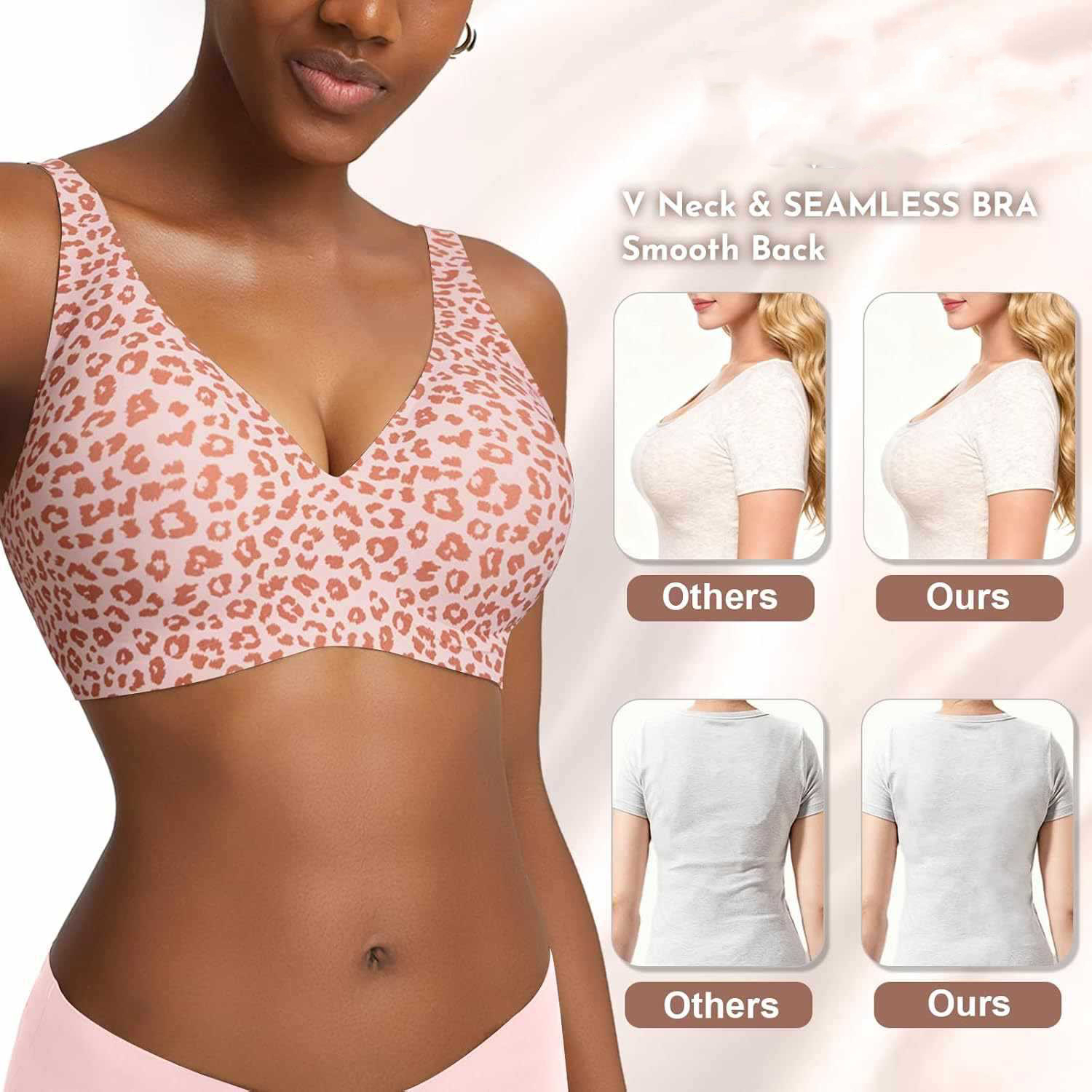 Женский бесшовный бюстгальтер  – обзор и цена Plunge Bra Push Up