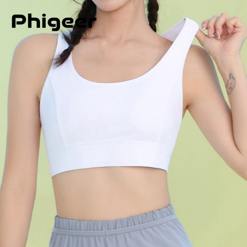 PHIGEER женские ударопрочные с – обзор и цена Sports Bra Racerback